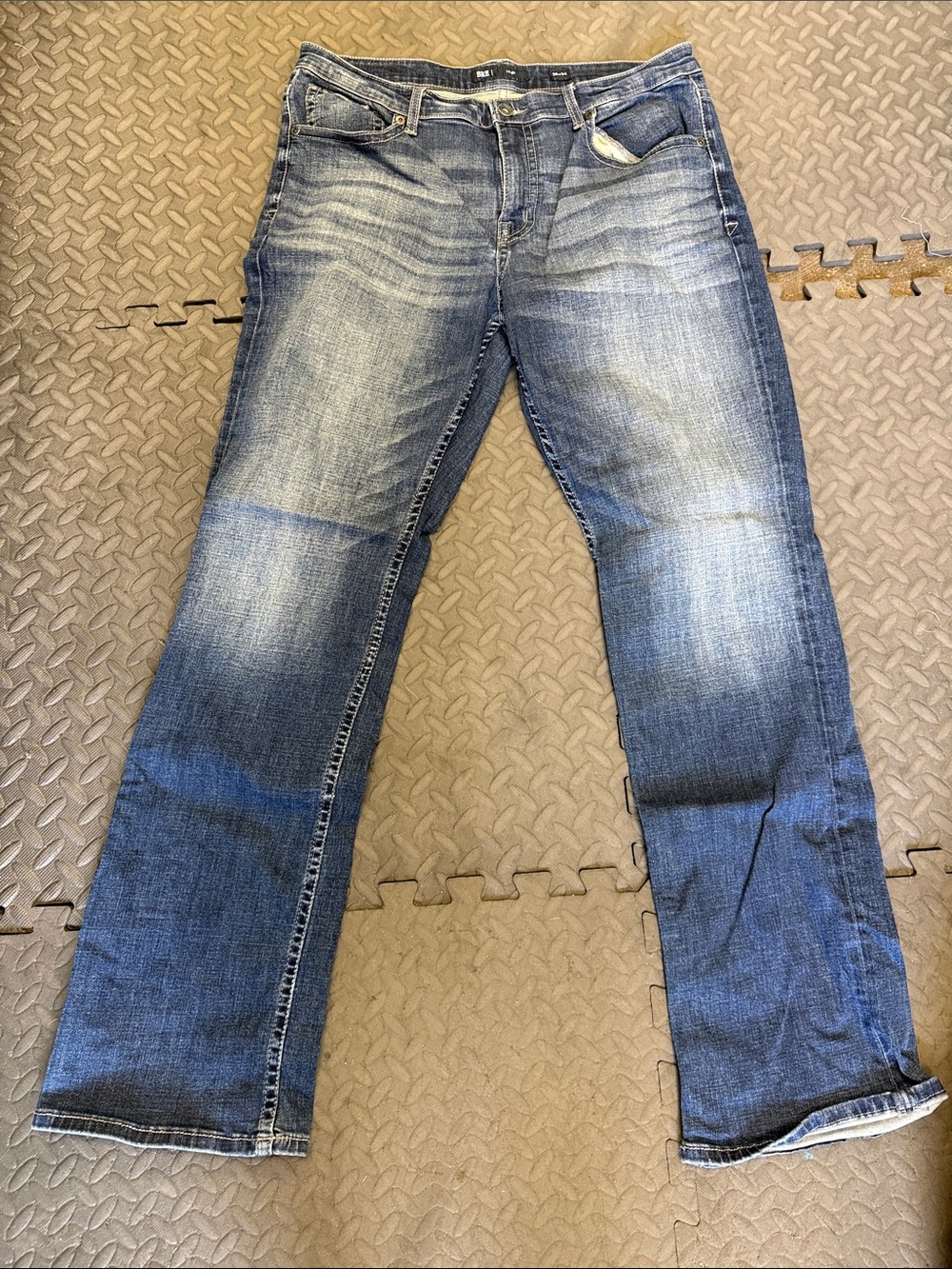 BKE TYLER Men's Blue Washed Straight-Leg Jeans 36x34